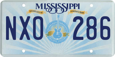 MS license plate NXO286