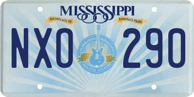 MS license plate NXO290