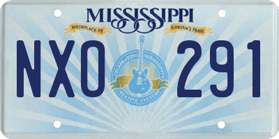 MS license plate NXO291