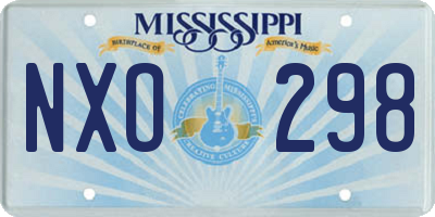 MS license plate NXO298