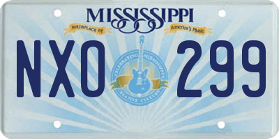 MS license plate NXO299
