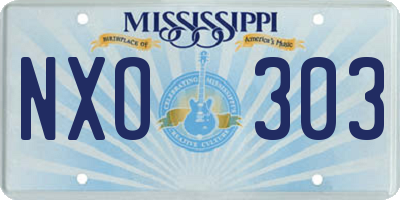 MS license plate NXO303