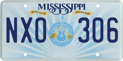 MS license plate NXO306