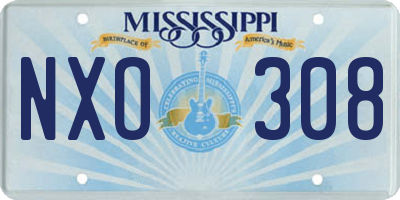 MS license plate NXO308