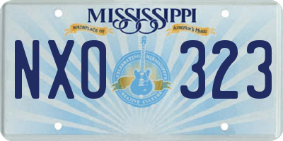 MS license plate NXO323