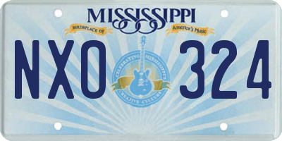 MS license plate NXO324