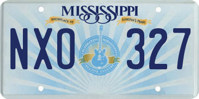 MS license plate NXO327