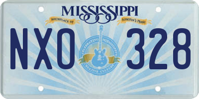 MS license plate NXO328