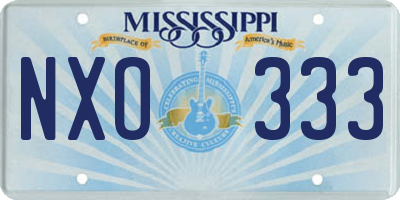 MS license plate NXO333
