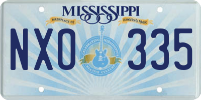 MS license plate NXO335