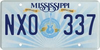 MS license plate NXO337