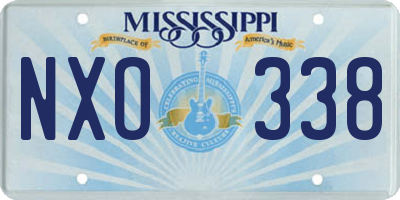 MS license plate NXO338