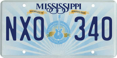 MS license plate NXO340