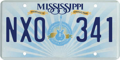 MS license plate NXO341