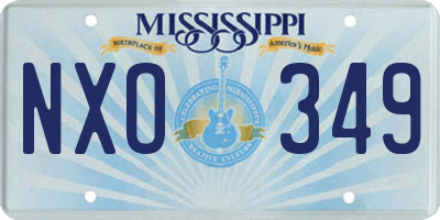 MS license plate NXO349