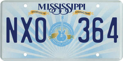 MS license plate NXO364