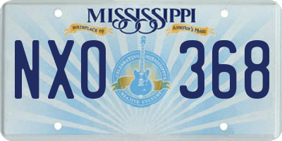 MS license plate NXO368