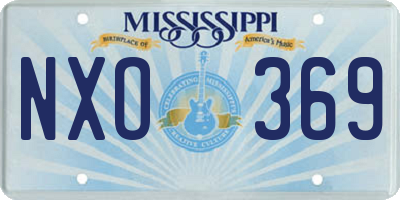 MS license plate NXO369