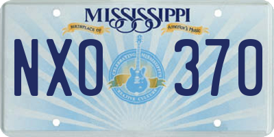 MS license plate NXO370