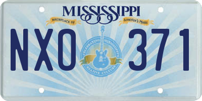 MS license plate NXO371