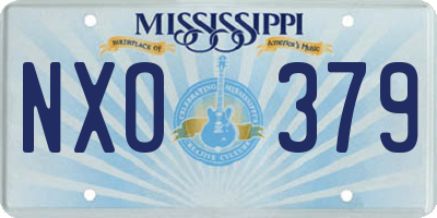 MS license plate NXO379