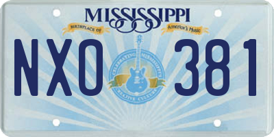 MS license plate NXO381
