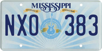 MS license plate NXO383