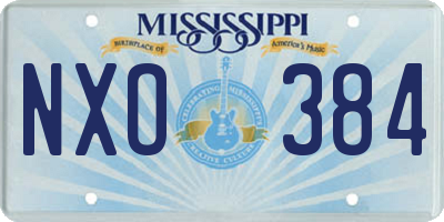 MS license plate NXO384