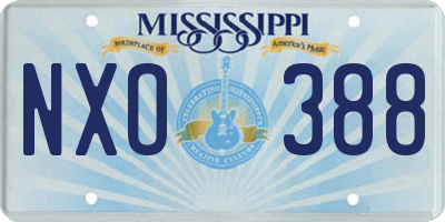 MS license plate NXO388