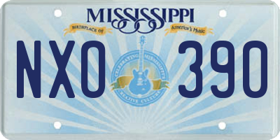 MS license plate NXO390
