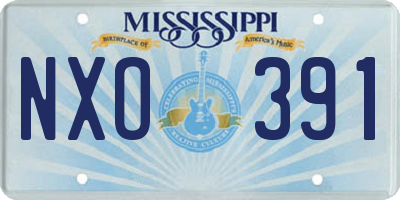MS license plate NXO391