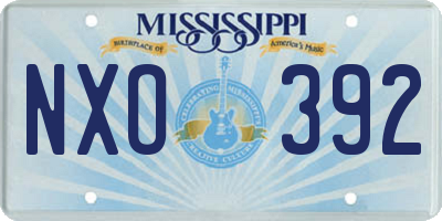 MS license plate NXO392