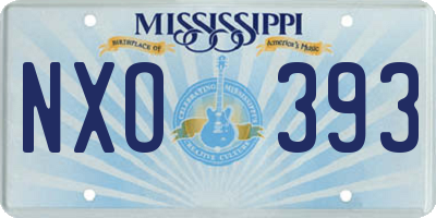 MS license plate NXO393