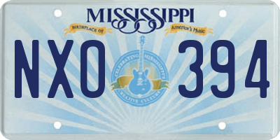 MS license plate NXO394