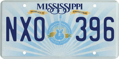 MS license plate NXO396