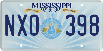 MS license plate NXO398