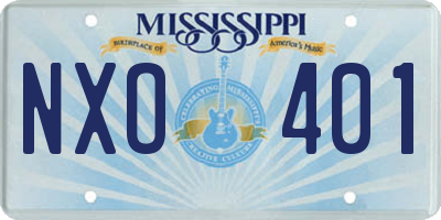 MS license plate NXO401