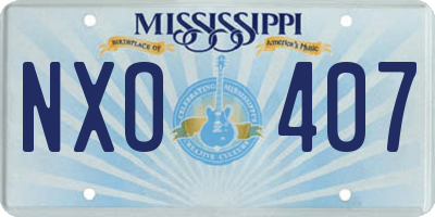 MS license plate NXO407