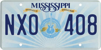 MS license plate NXO408