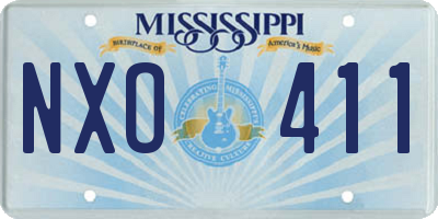 MS license plate NXO411