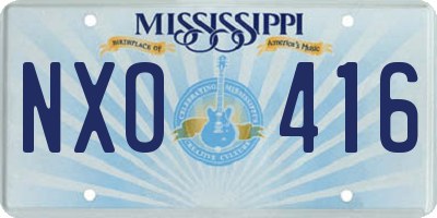 MS license plate NXO416