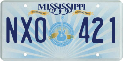 MS license plate NXO421