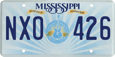 MS license plate NXO426
