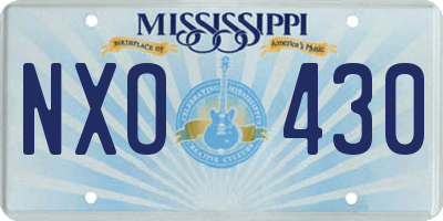 MS license plate NXO430