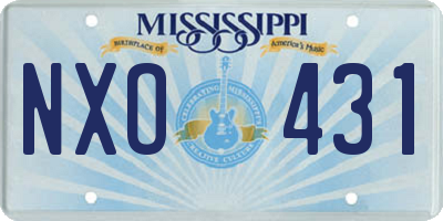 MS license plate NXO431