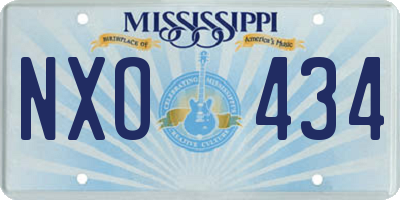 MS license plate NXO434