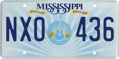 MS license plate NXO436