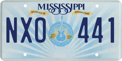 MS license plate NXO441