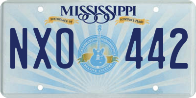 MS license plate NXO442