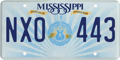 MS license plate NXO443